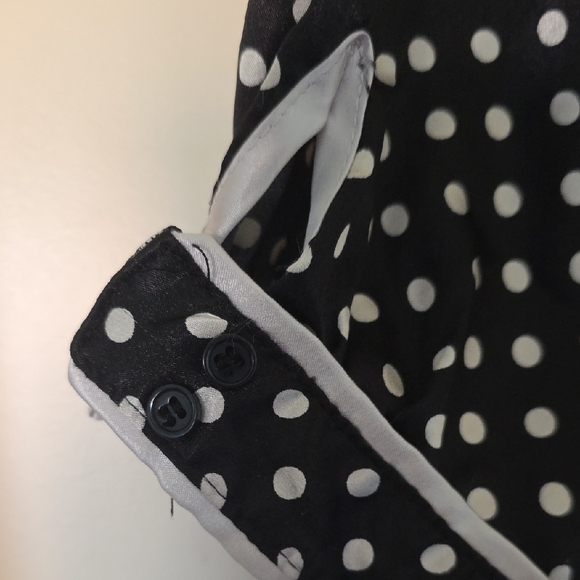 Toi et Moi Black and White Polka Dot Blouse - Picture 2 of 6